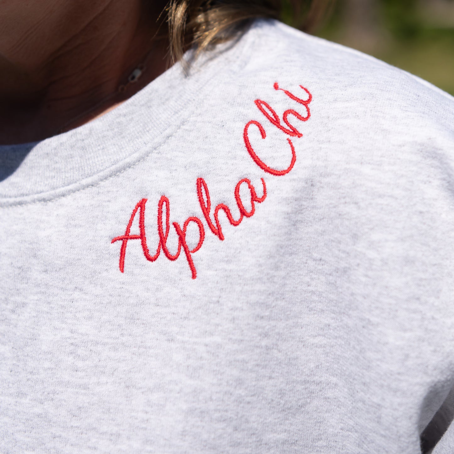 Alpha Chi Omega Embroidered Crewneck