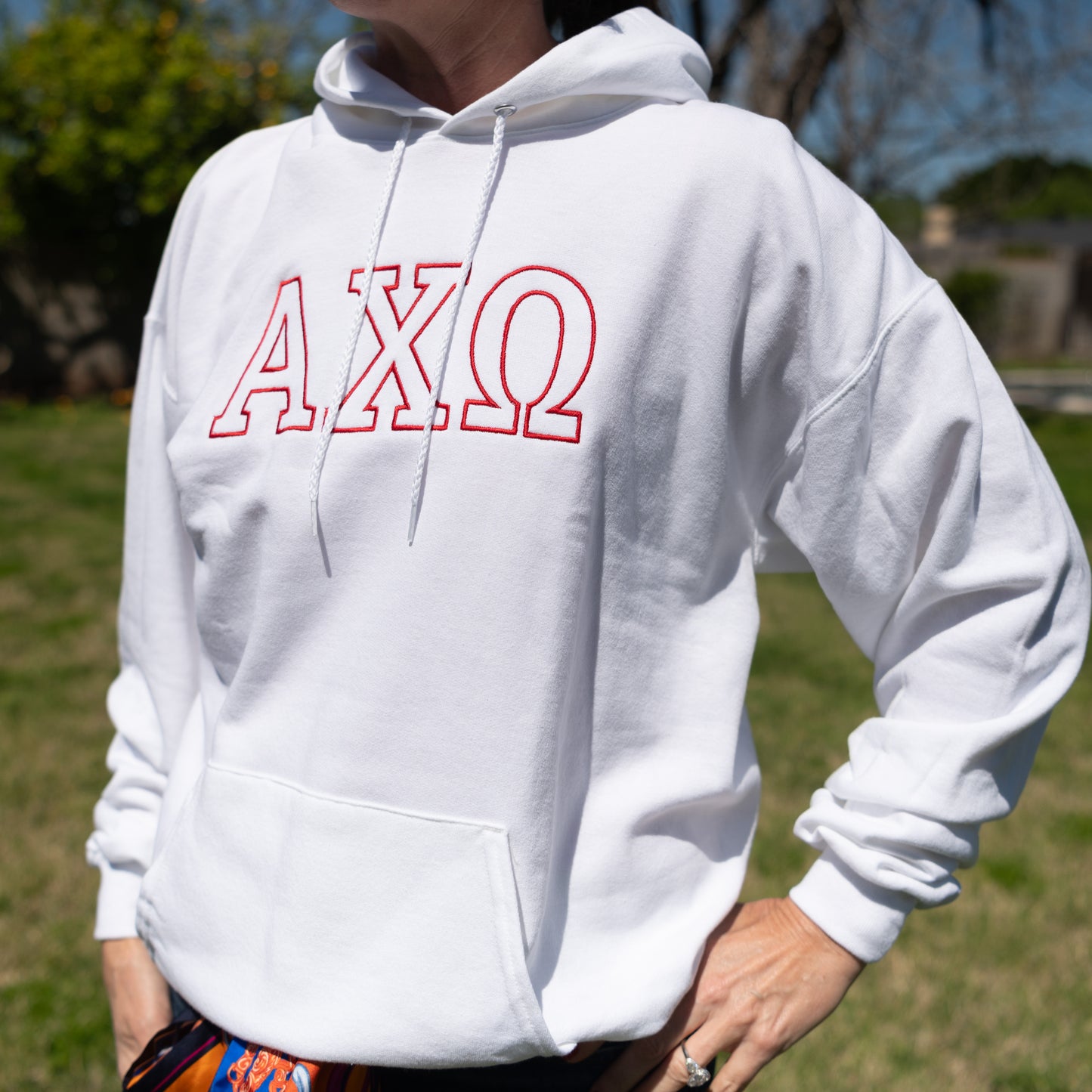 Alpha Chi Omega Embroidered Hoodie