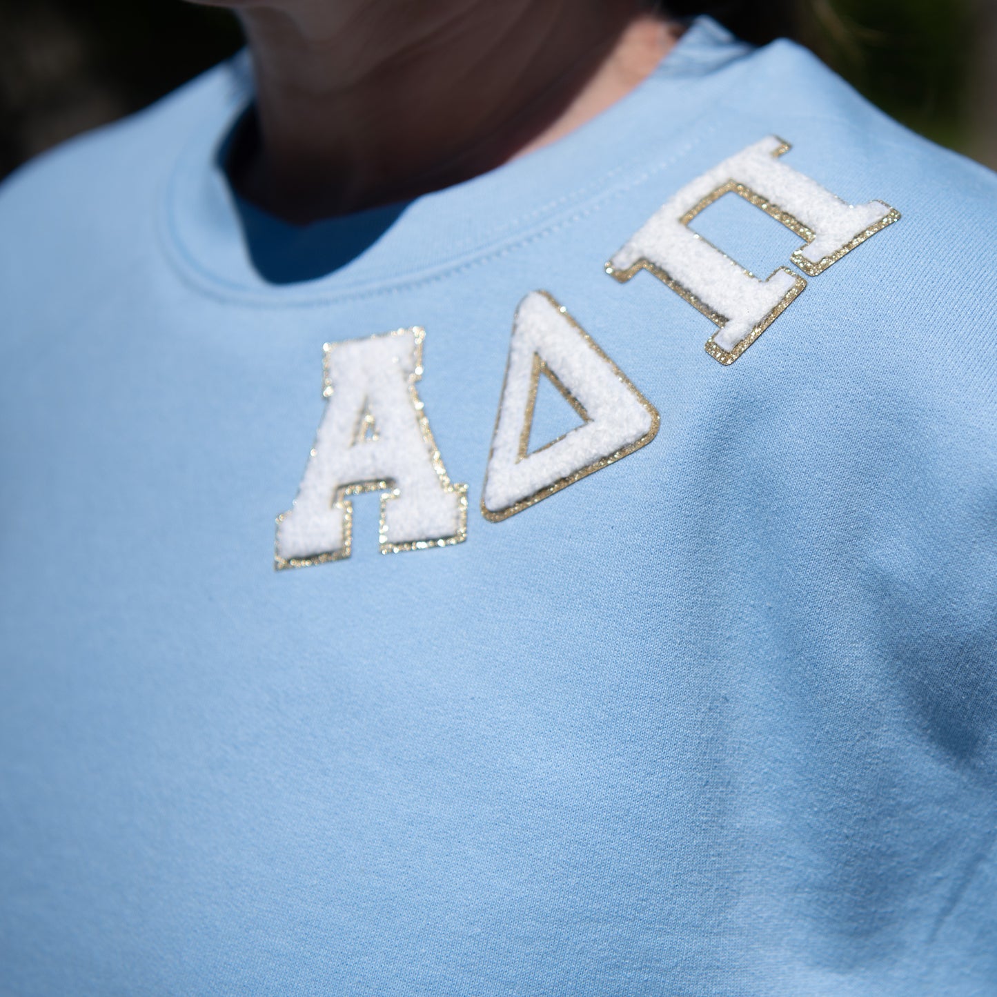 Alpha Delta Pi Chenille Patch Crewneck