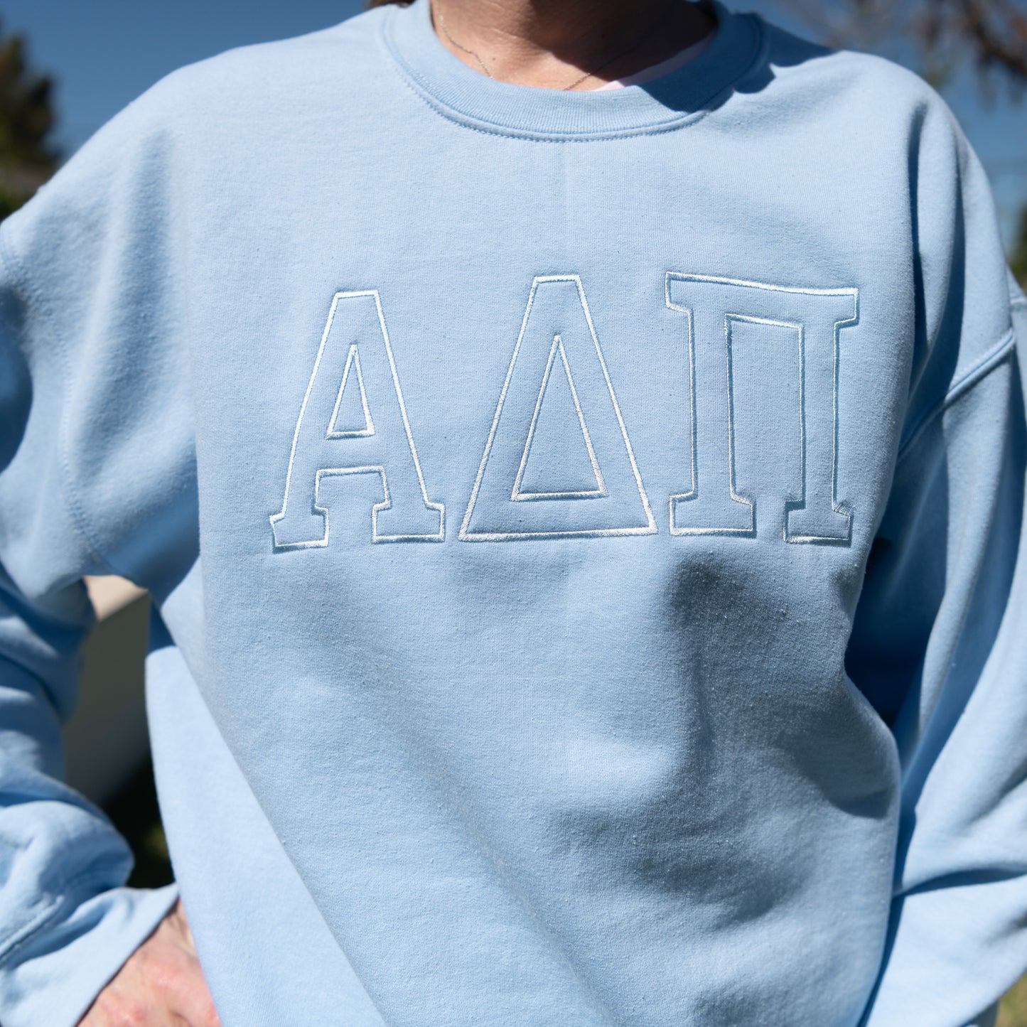 Alpha Delta Pi Embroidered Crewneck