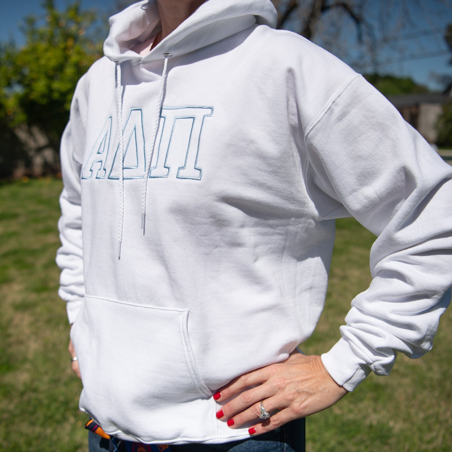 Alpha Delta Pi Embroidered Hoodie
