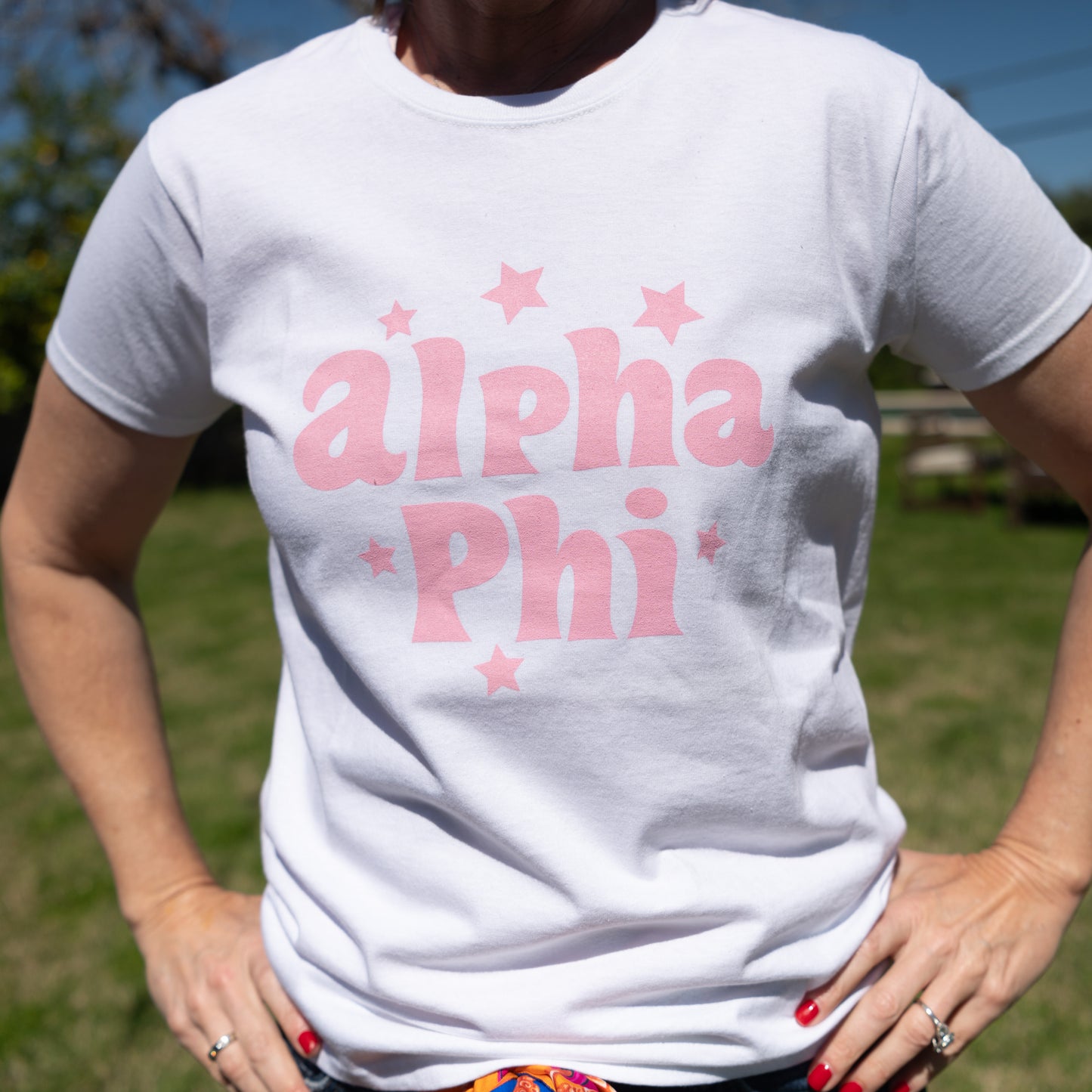 Alpha Phi Pink Star T-Shirt