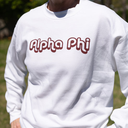 Alpha Phi Retro Crewneck