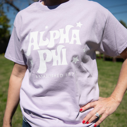 Alpha Phi Purple Star T-Shirt