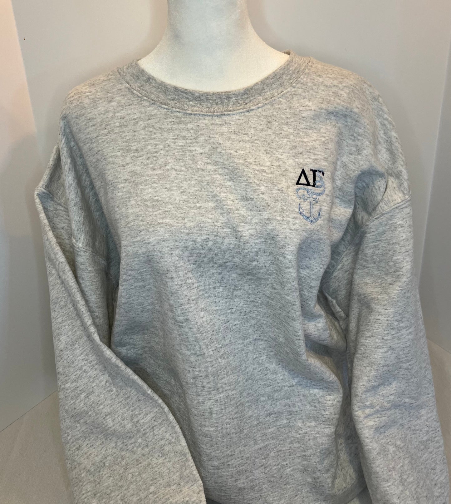 Delta Gamma Anchor Embroidered Crewneck