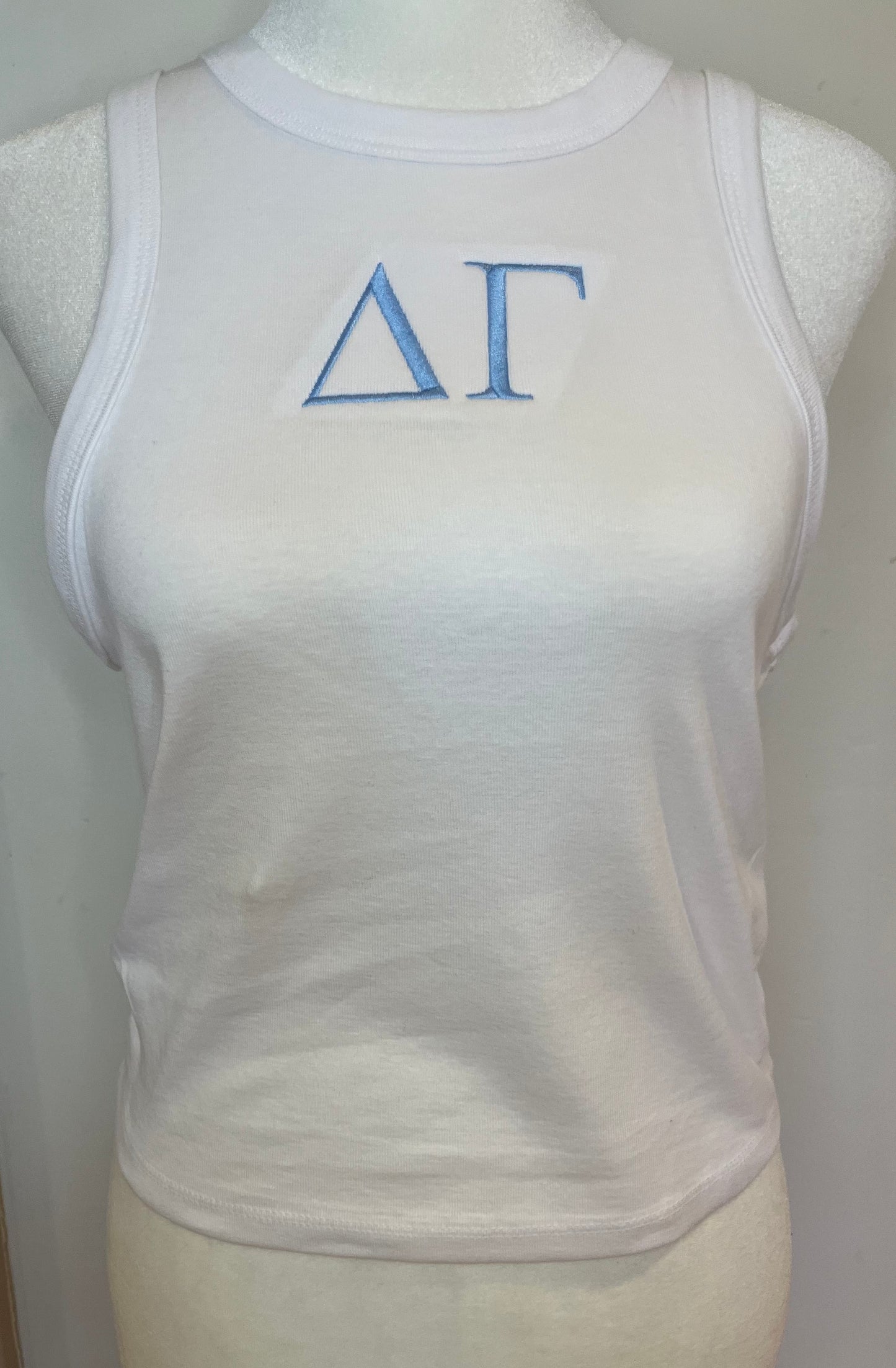Delta Gamma embroidered tank top