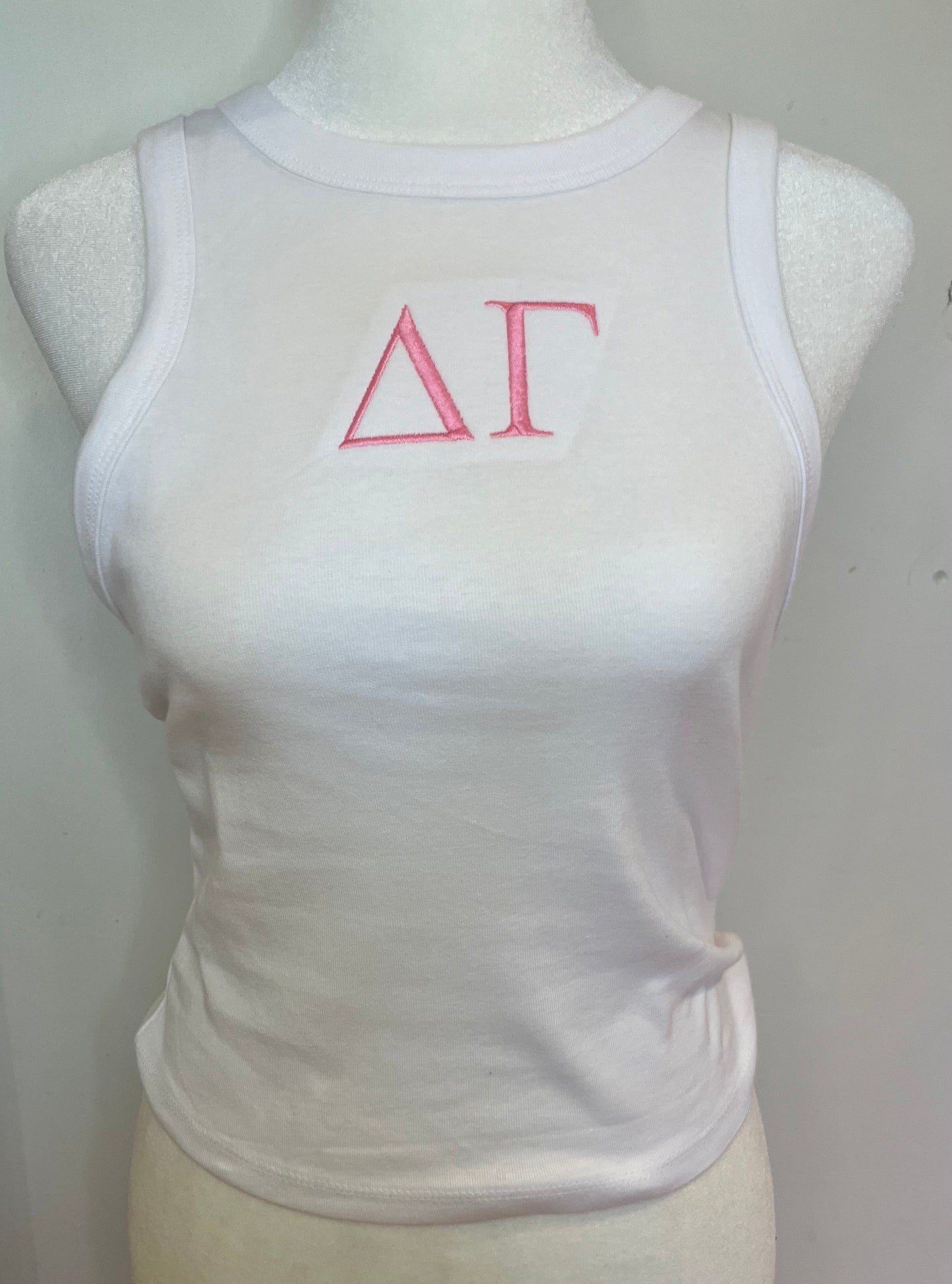 Delta Gamma embroidered tank top