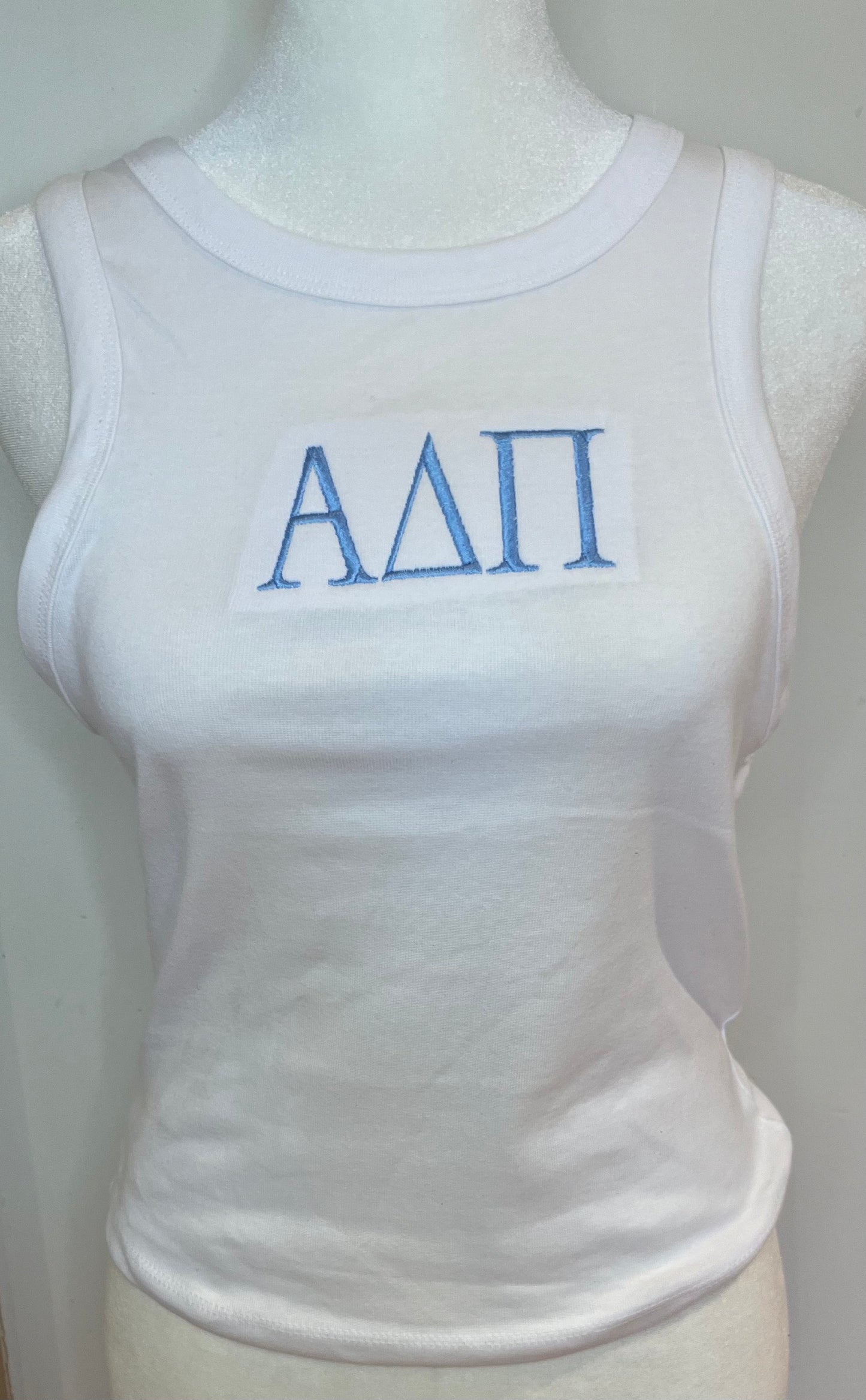 Alpha Delta Pi  embroidered tank top
