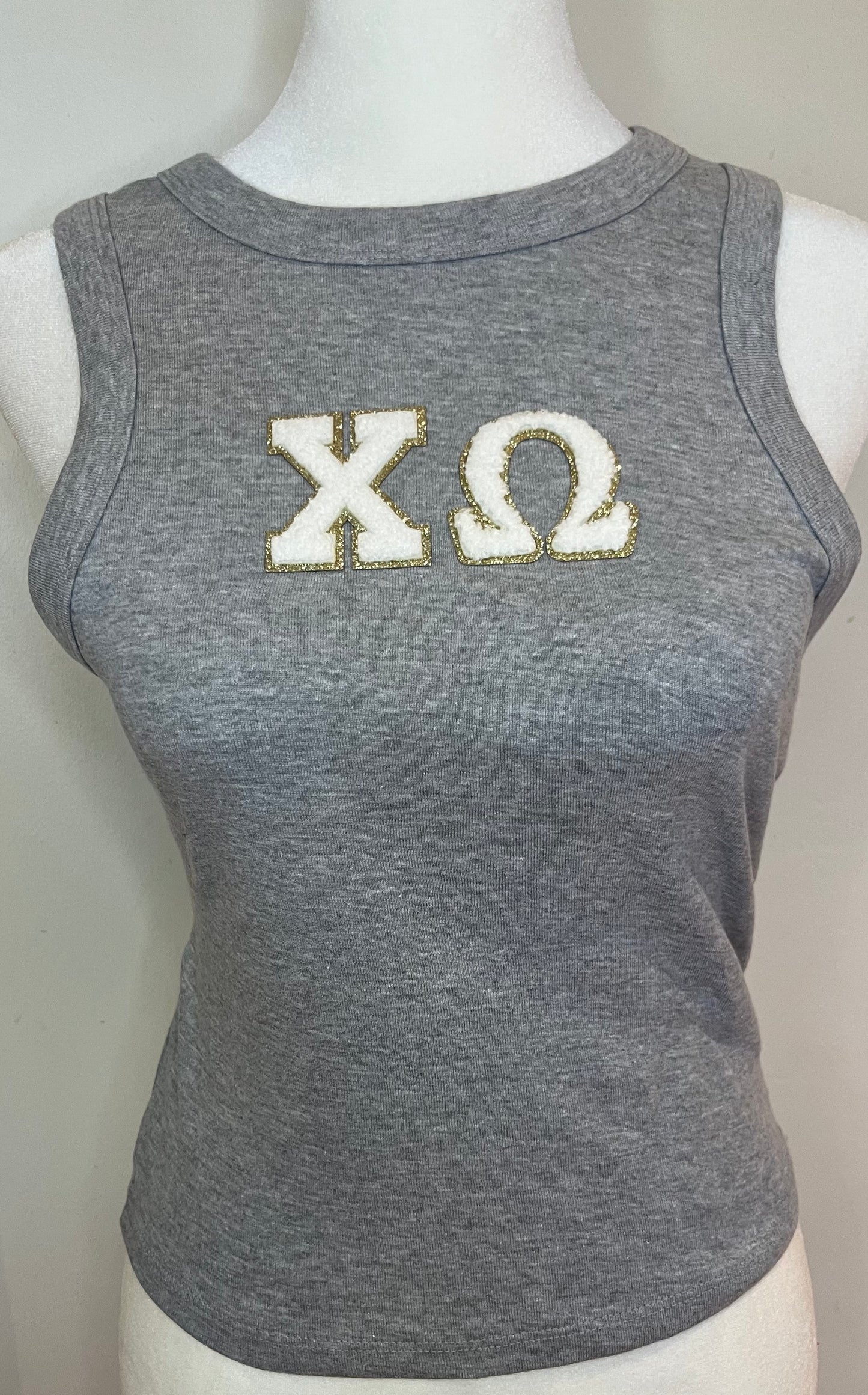 Chi Omega Chenille Patch Tank Top