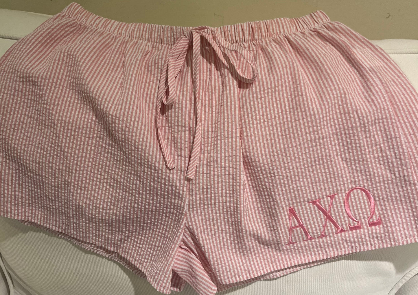Alpha Chi Omega Seersucker pj short