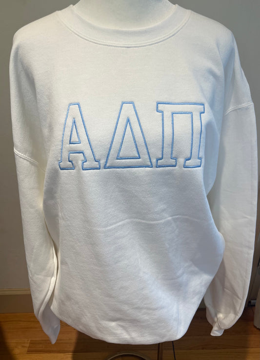 Alpha Delta Pi embroidered crewneck