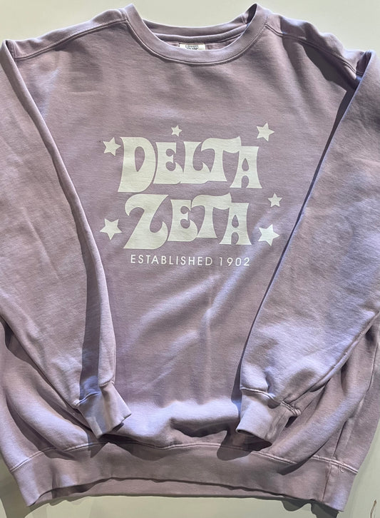 Delta Zeta Sweatshirt with Stars