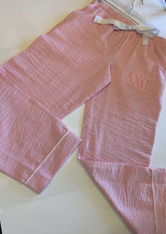 Alpha Chi Omega Seer Sucker Lounge Pants