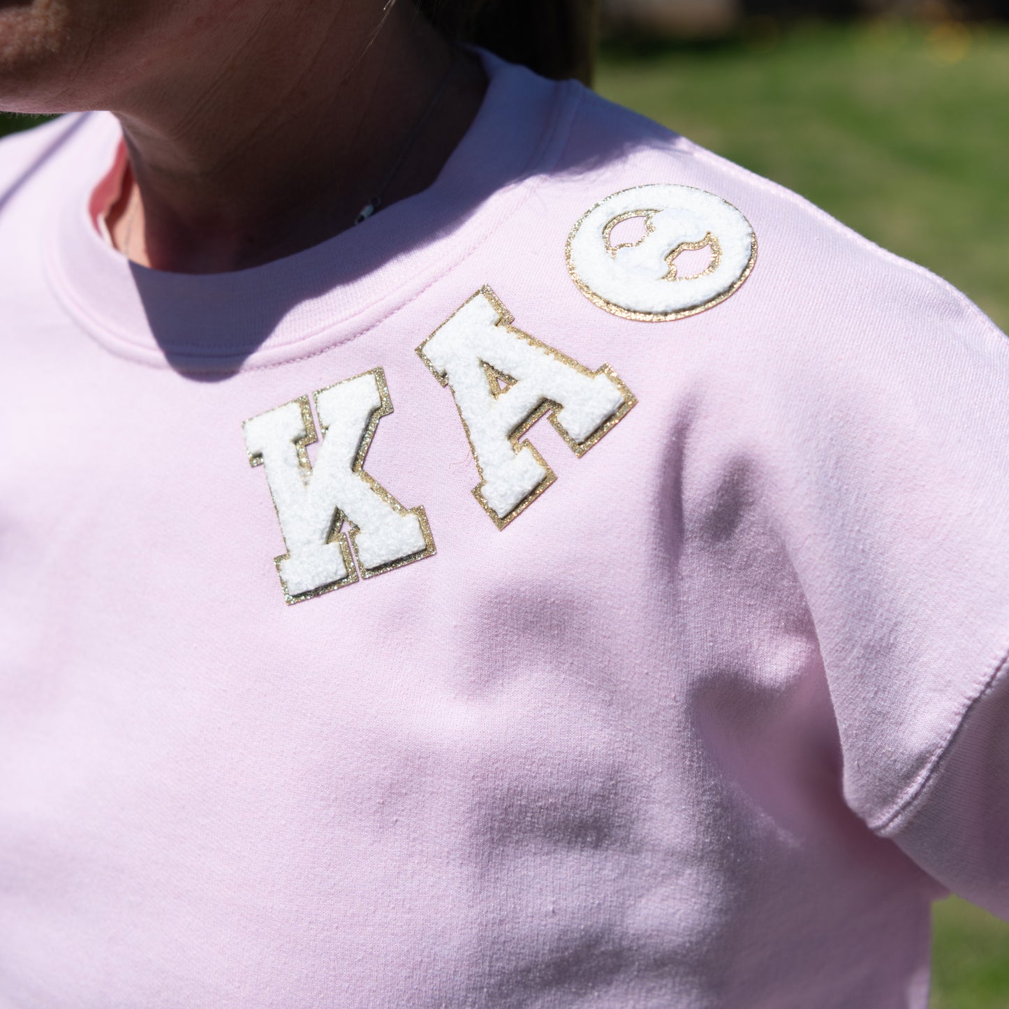 Kappa Alpha Theta Chenille Patch Crewneck