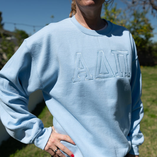 Alpha Delta Pi Embroidered Crewneck