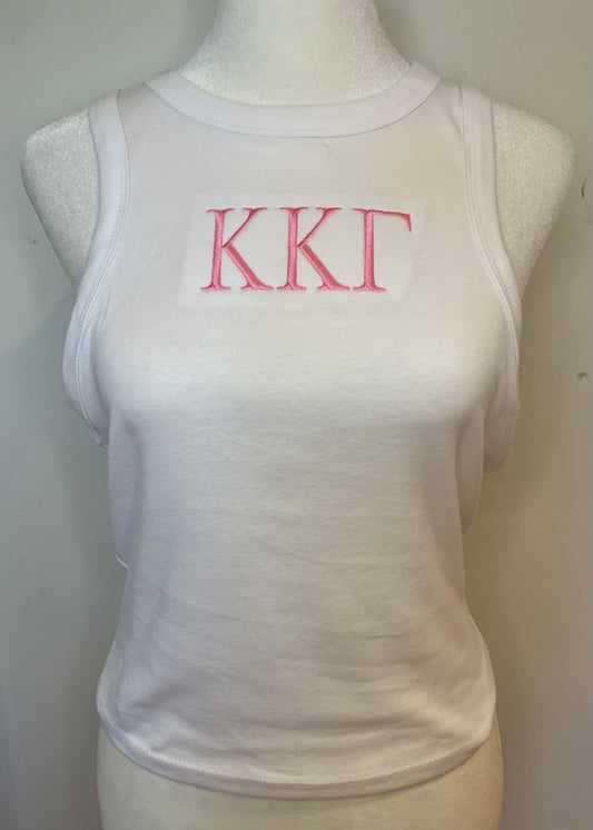 Kappa Kappa Gamma embroidered tank top