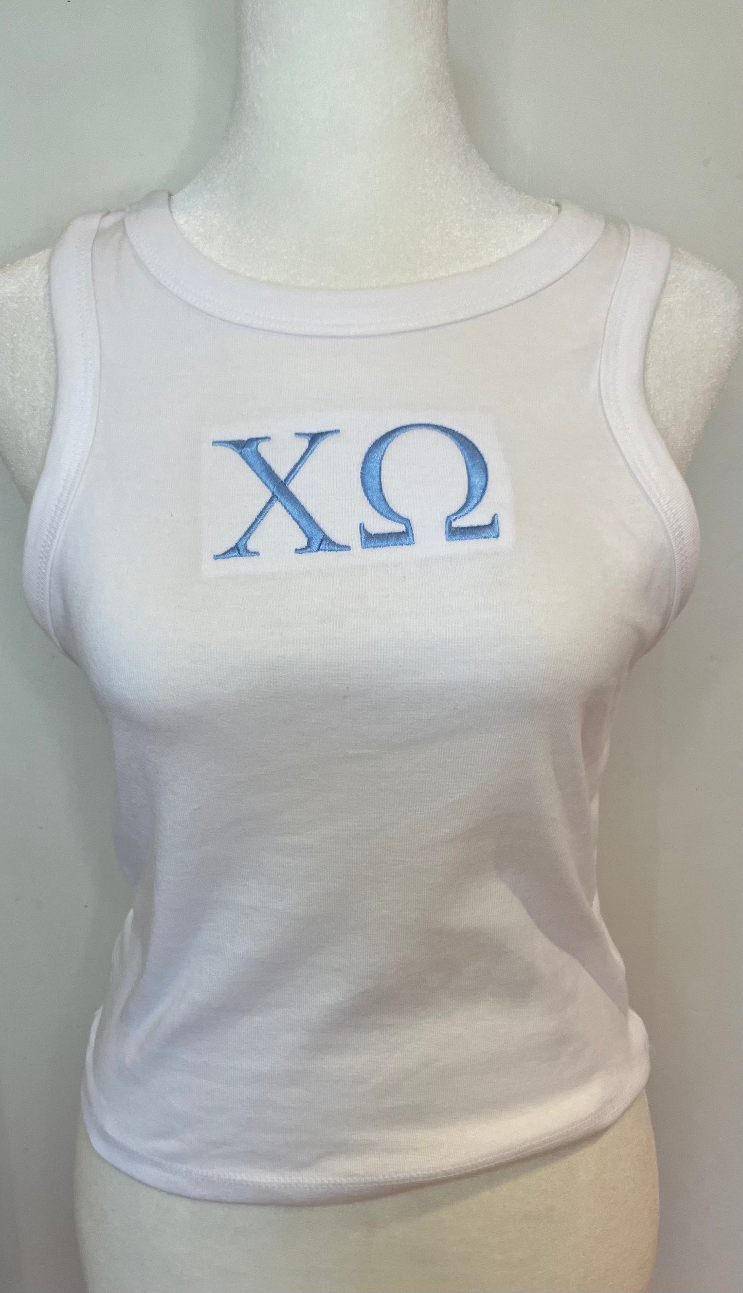 Chi Omega embroidered tank top