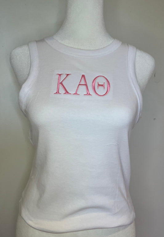 Kappa Alpha Theta  embroidered tank top