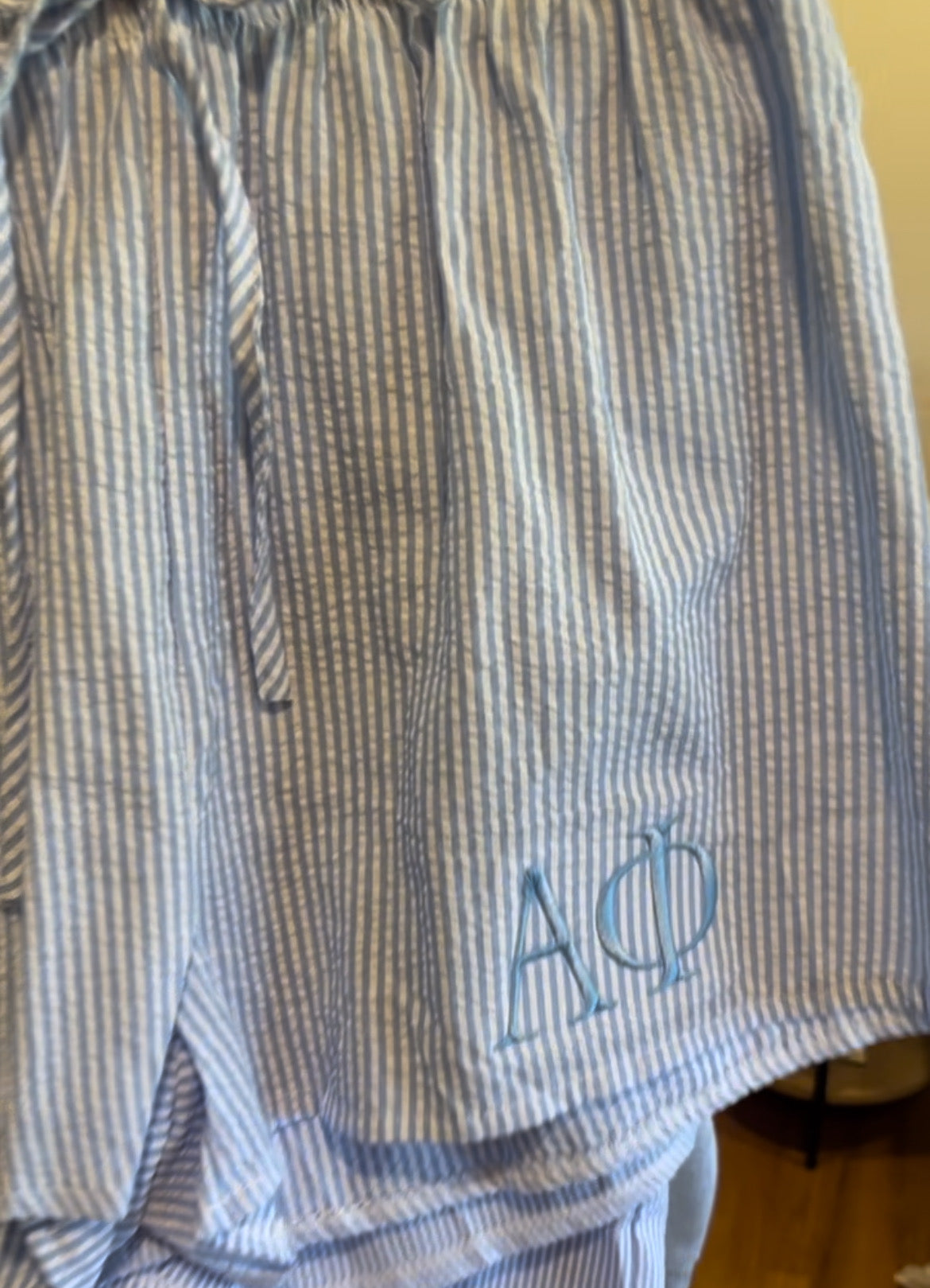 Alpha Phi Seersucker Short