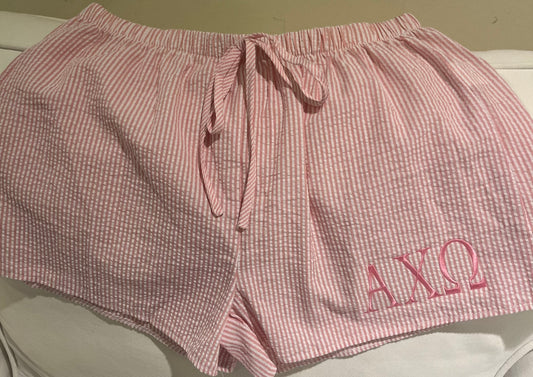 Alpha Chi Omega Seersucker pj short
