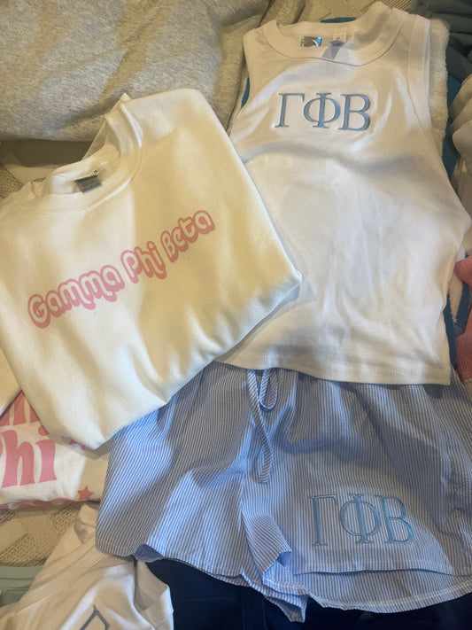 Gamma Phi Beta Seersucker Short