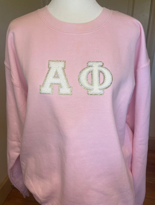 Alpha Phi Chenille Patch Crewneck