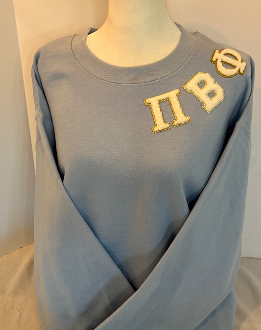 Pi Beta Phi Chenille Patch Crewneck