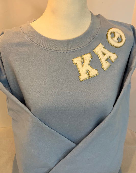 Kappa Alpha Theta Chenille Patch Crewneck