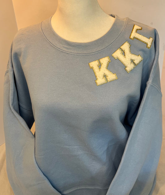 Kappa Kappa Gamma Chenille Patch Crewneck