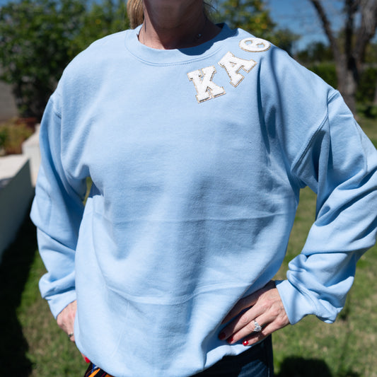 Kappa Alpha Theta Chenille Patch Crewneck