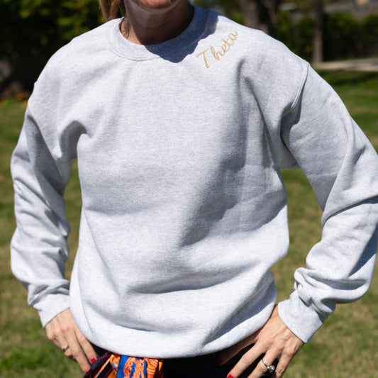 Kappa Alpha Theta Embroidered Crewneck