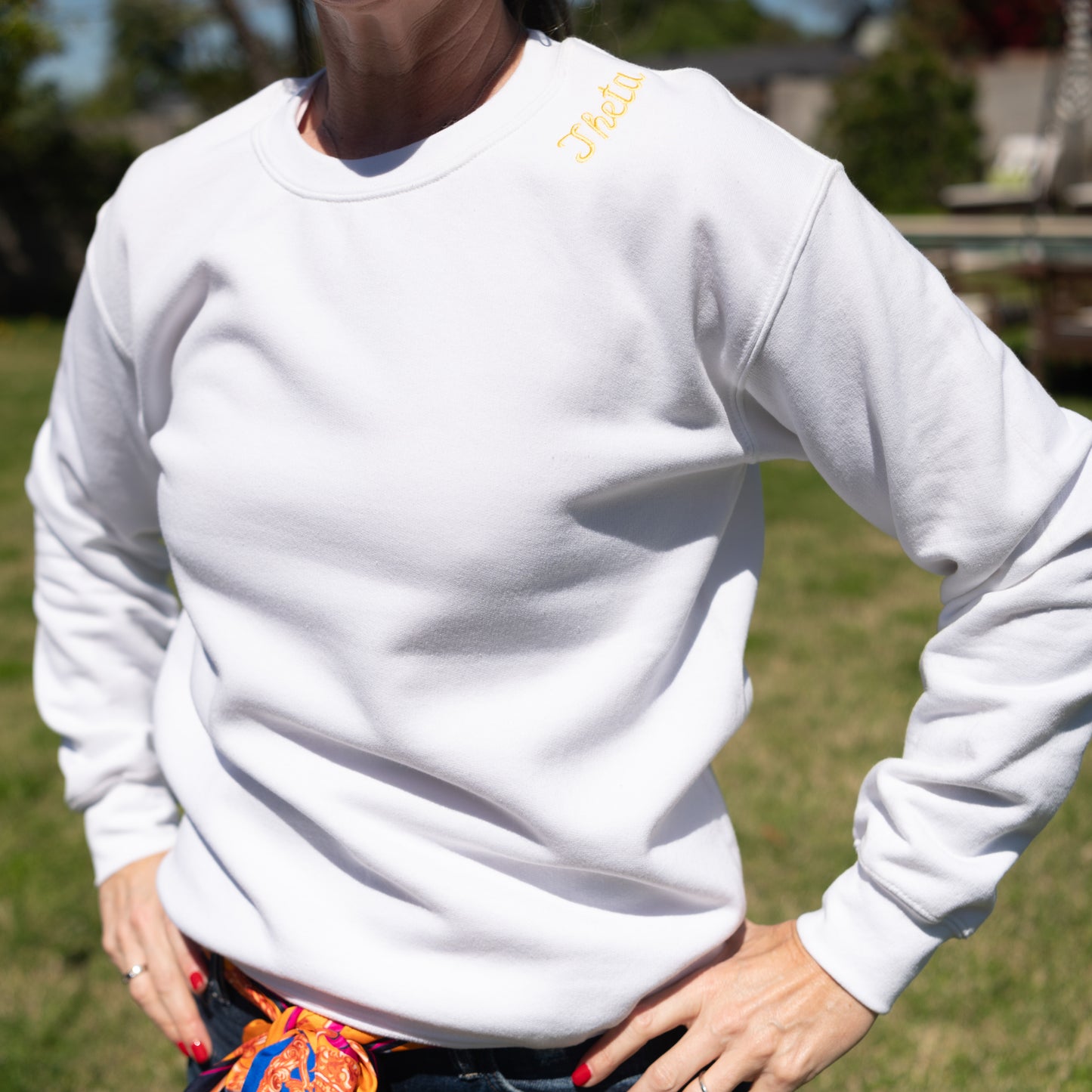 Kappa Alpha Theta Embroidered Crewneck