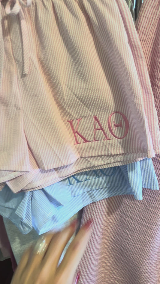 Kappa Alpha Theta Seersucker Short