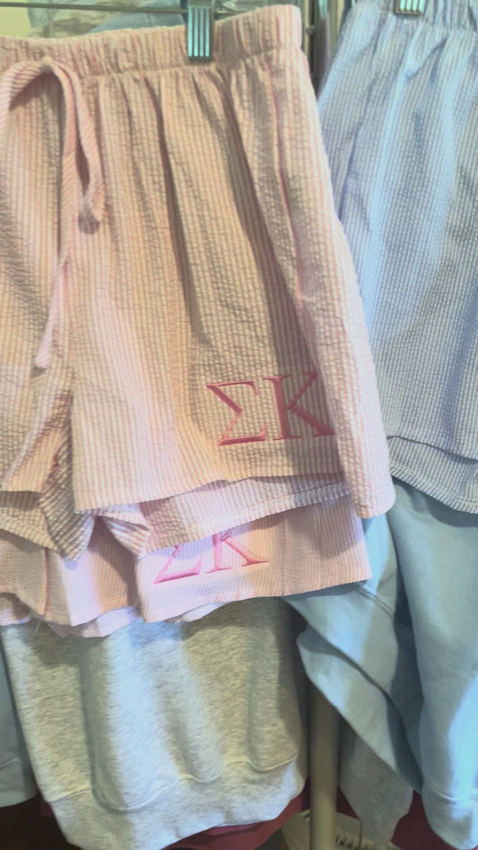 Sigma Kappa Seersucker Short